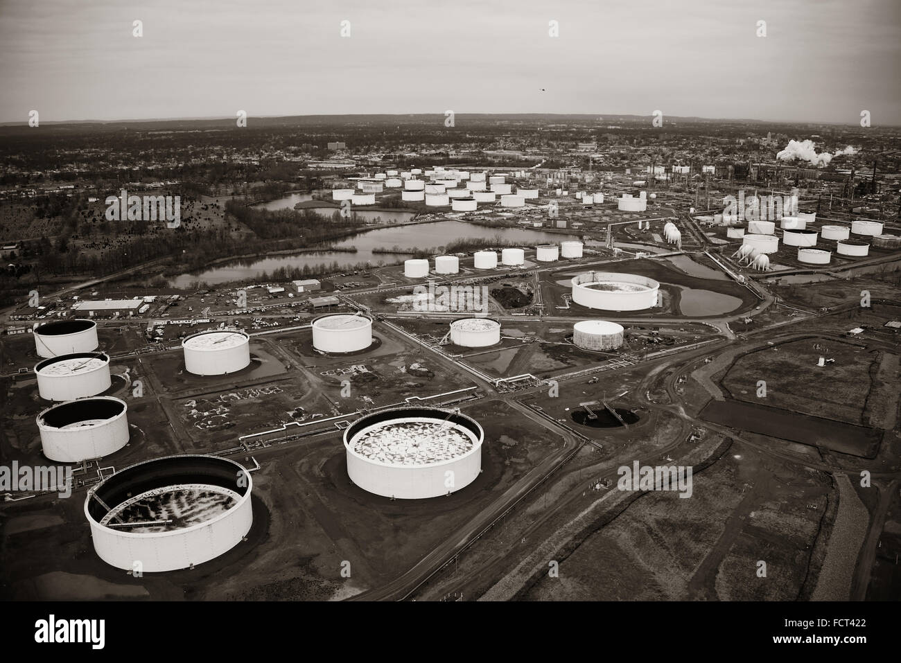 Oil tank in New Jersey aerial view Stock Photo Alamy