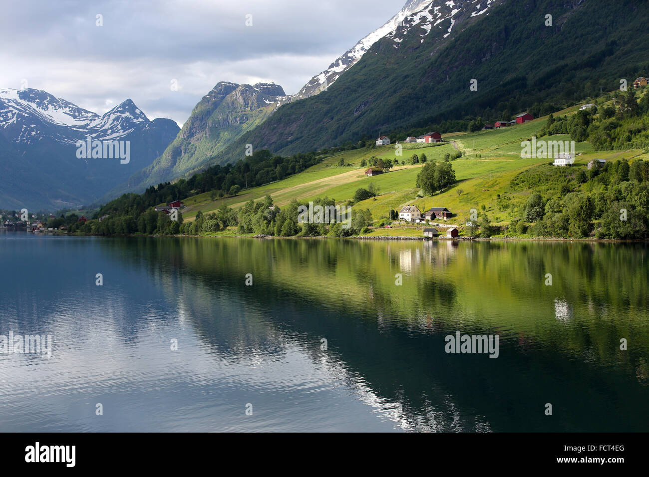 Norway, Olden. Dramatic landscape photograph. Stock Photo