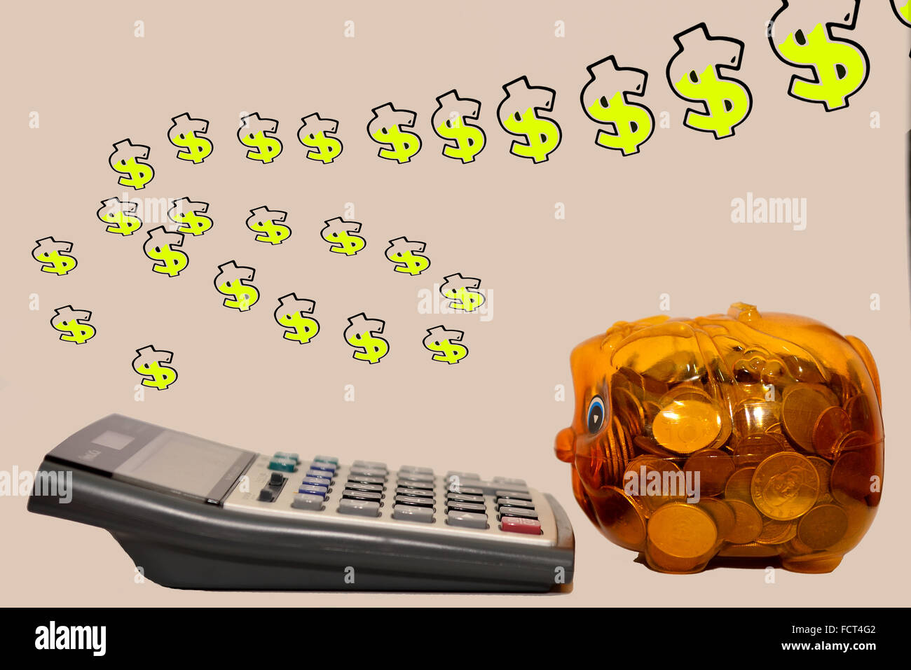 calculating money! Stock Photo