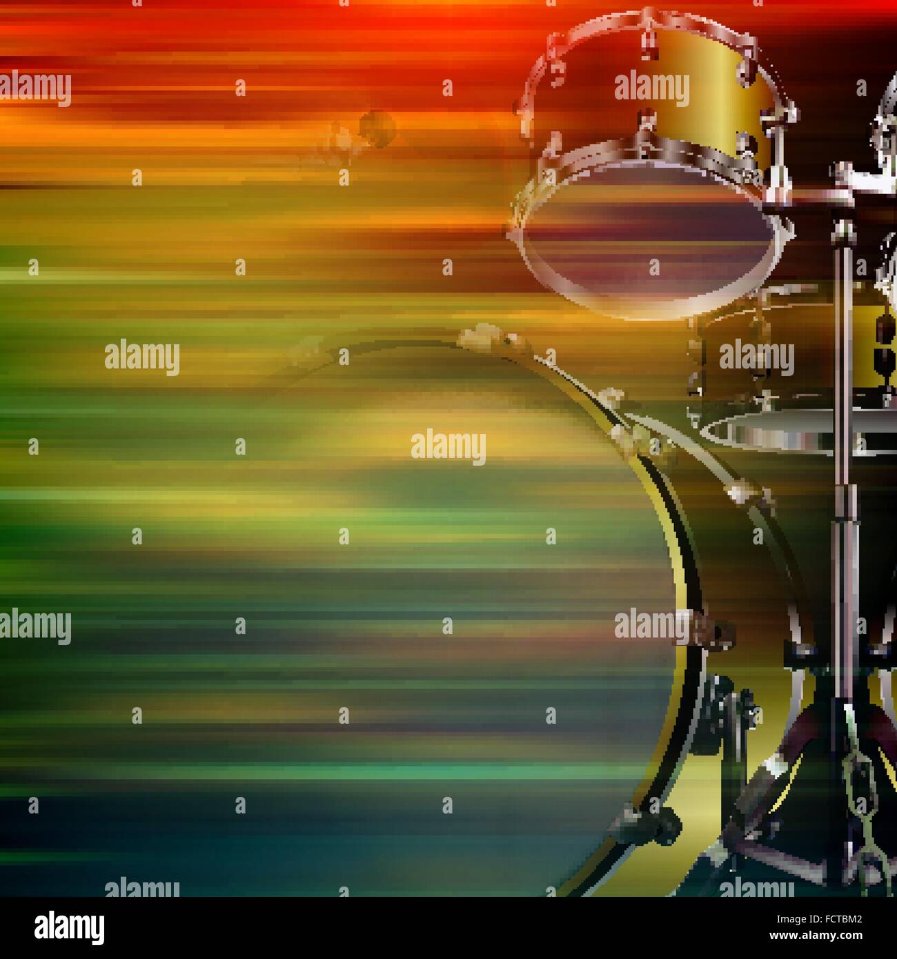 abstract brown motion blur background with drum kit Stock Vector Image ...