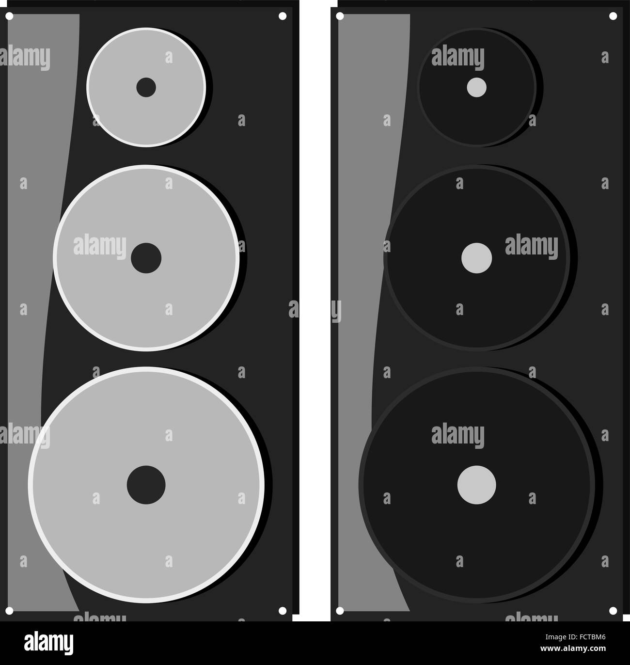 Speaker flat icon sound audio concept illustration Stock Vector Image ...