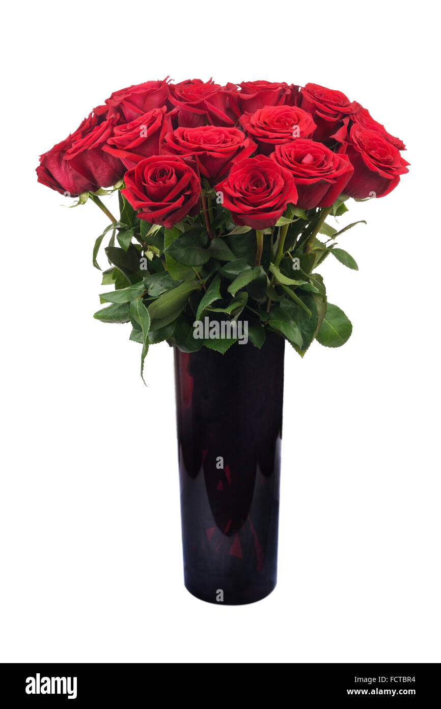 Flowers bouquet from red roses isolated on white background Stock Photo ...