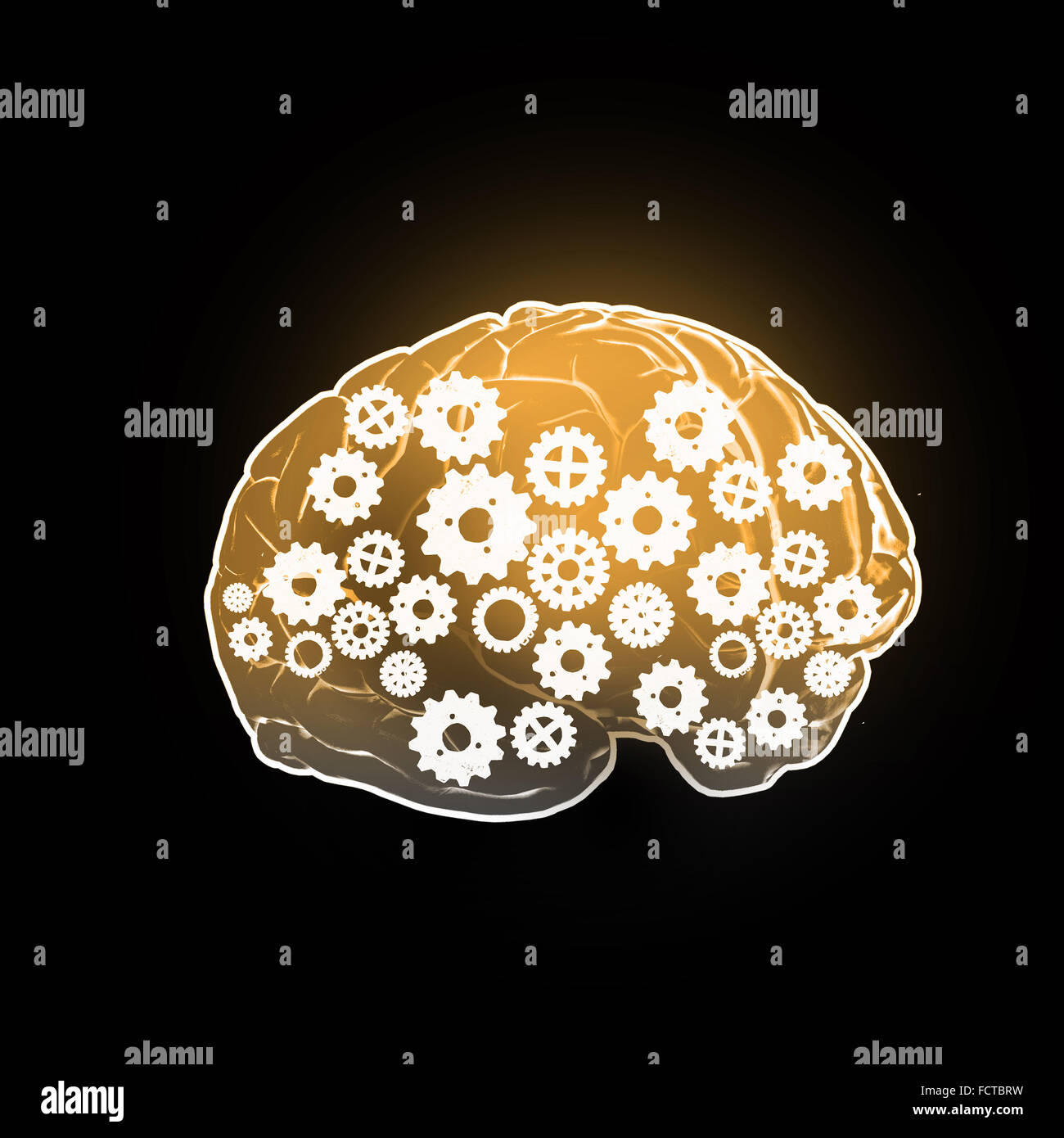 Close up of businessman hand holding brain in palm Stock Photo - Alamy
