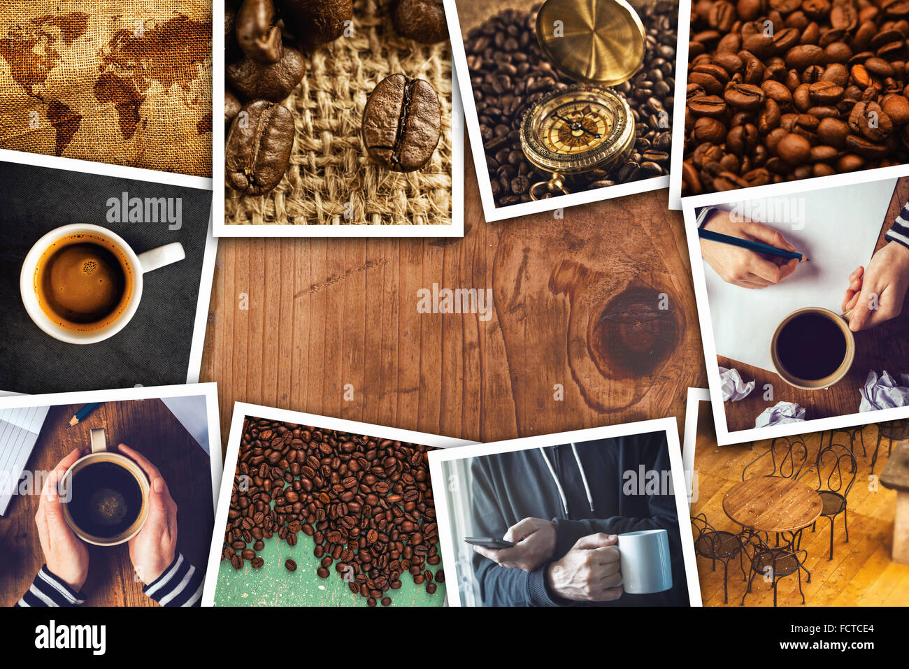 https://c8.alamy.com/comp/FCTCE4/coffee-photo-collage-on-wooden-cafe-table-as-copy-space-FCTCE4.jpg