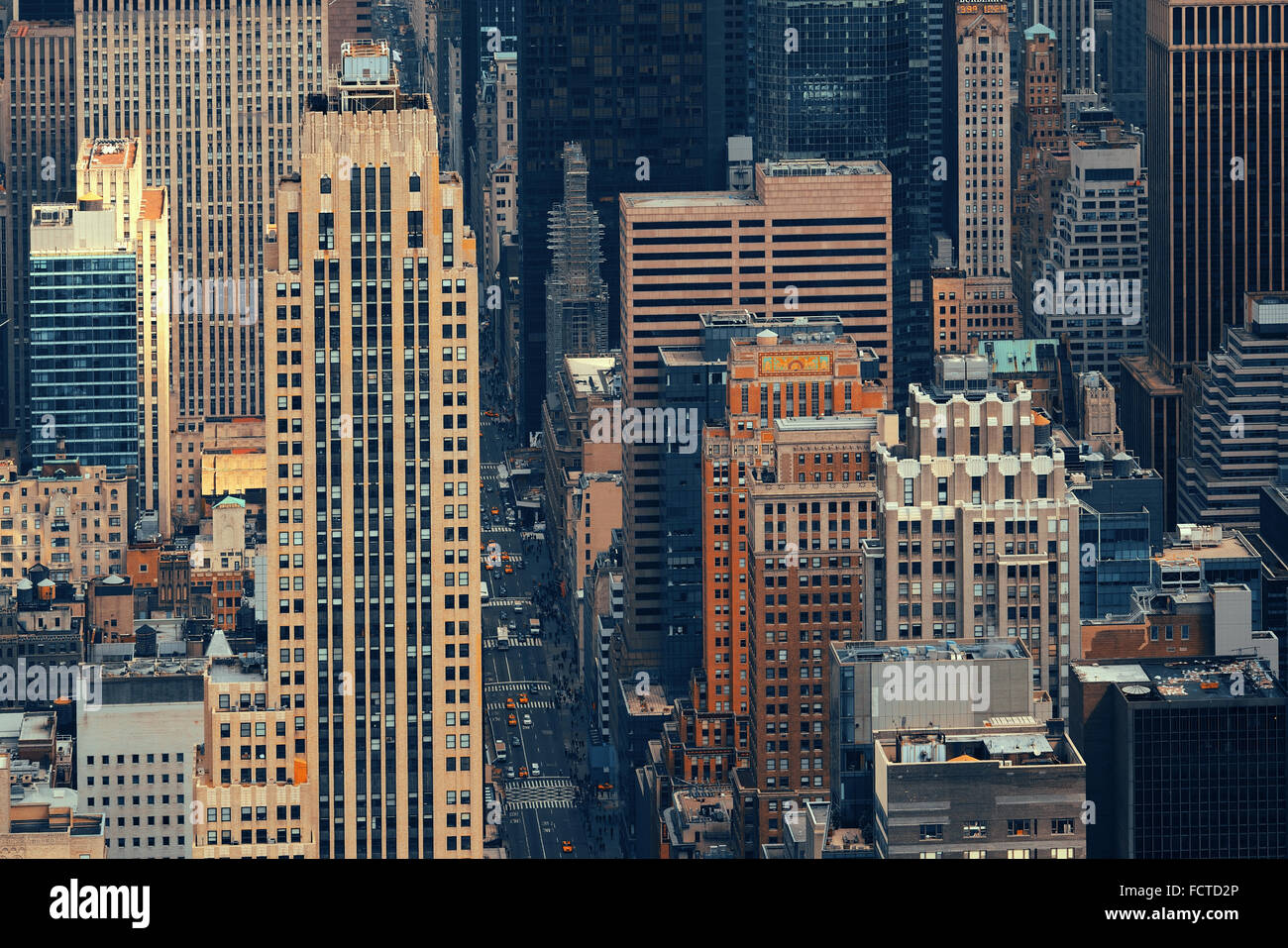 New York City skyscrapers aerial urban view Stock Photo - Alamy