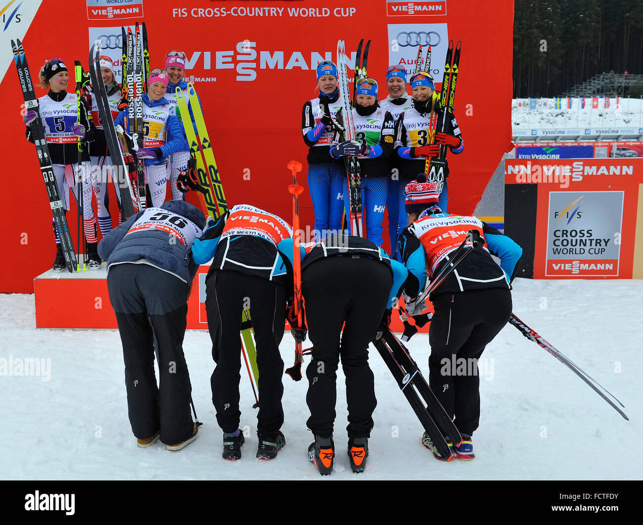 World Cup crosscountry skiing, women 4x5 km relay, January 24, 2016