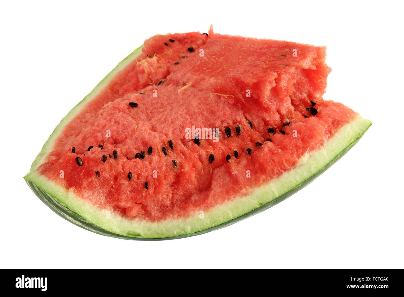 Sliced ripe watermelon isolated on white background Stock Photo - Alamy