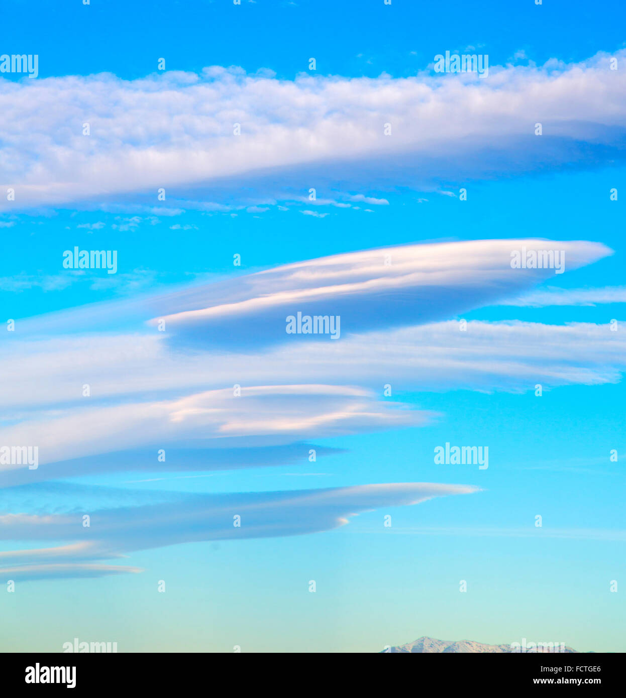 in the blue sky white soft clouds and abstract background Stock Photo ...