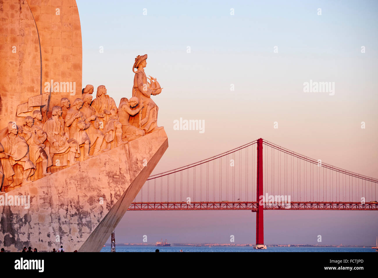 Portugal, Lisbon, Belem, Padrao dos Descobrimentos (Monument to the Discoveries Stock Photo