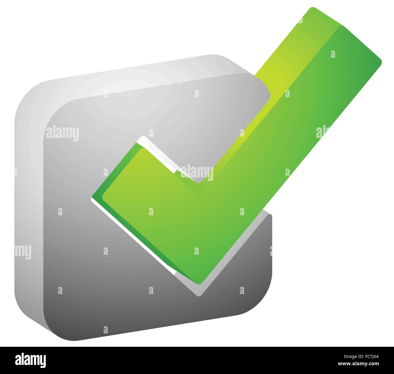 3d Green check mark, tick icon. Vector illustration Stock Vector Image ...