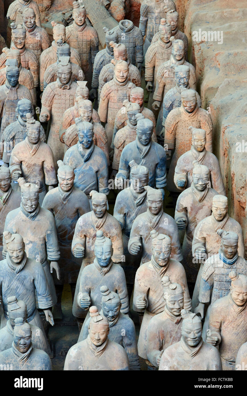 China, Shaanxi province, Xian, Lintong site, Detail of some of the six