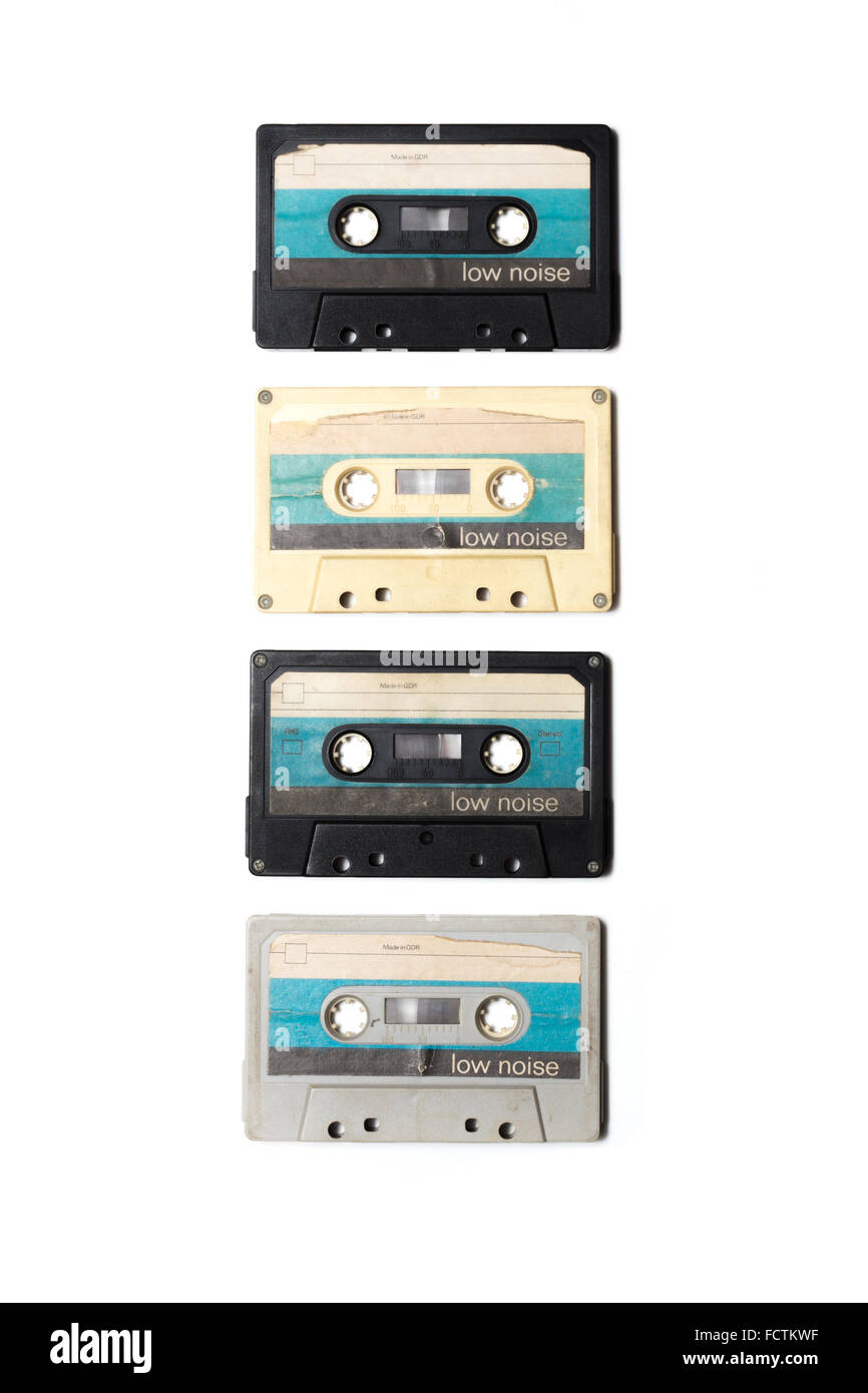 Old Tapes from East Germany in the 80s Stock Photo
