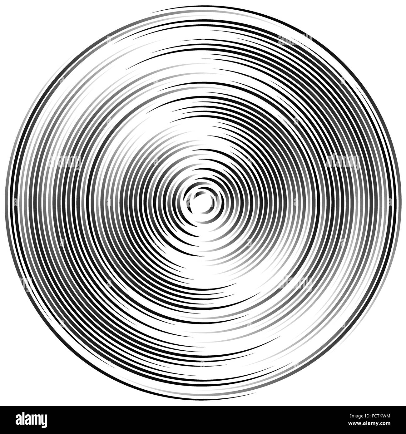 Radial Ripple Vector Concentric circles abstract element. Radiating, radial circles, ripple ...