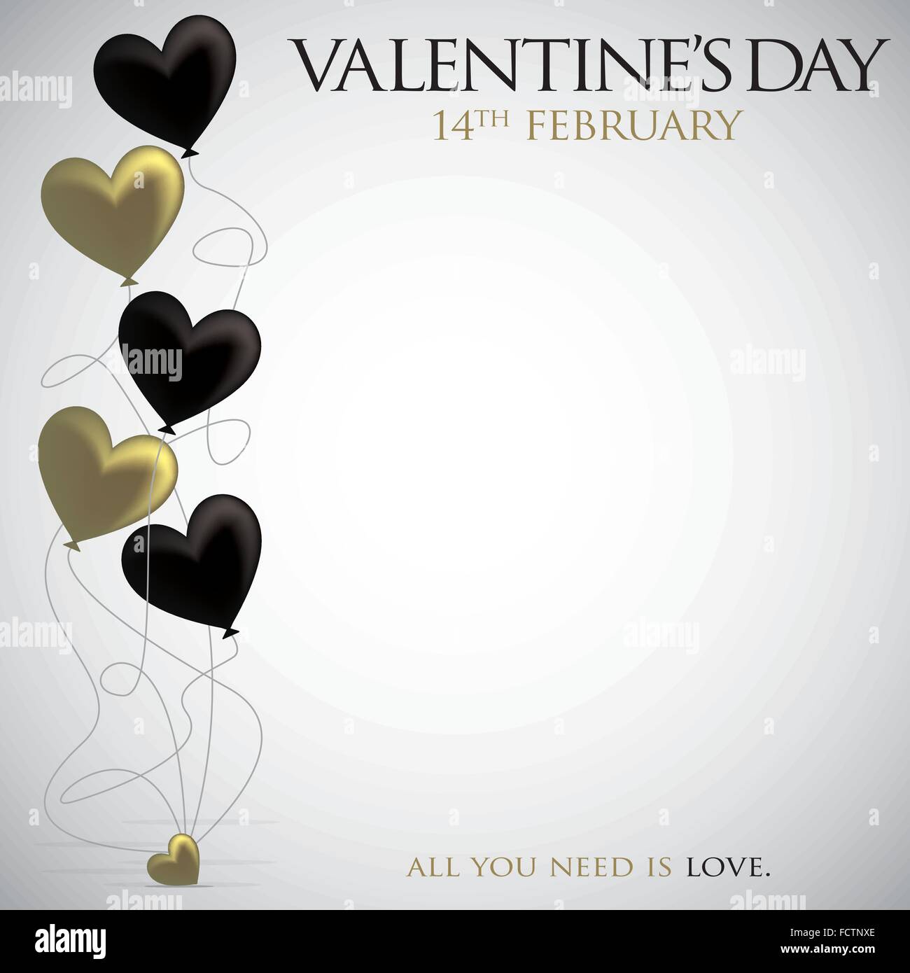 Heart balloon Valentine's Day card in vector format Stock Vector Image ...