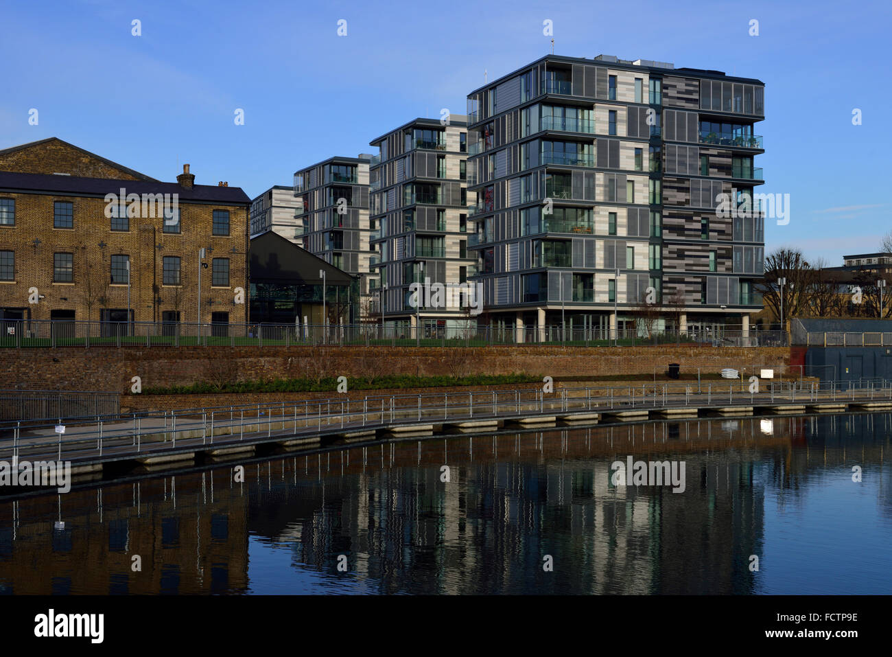 Grand Union canal, King's Cross development, London, N1, United Kingdom Stock Photo