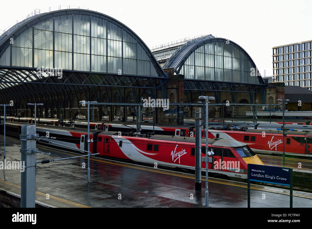 King's Cross railway station, Euston Road, London N1, United Kingdom Stock Photo