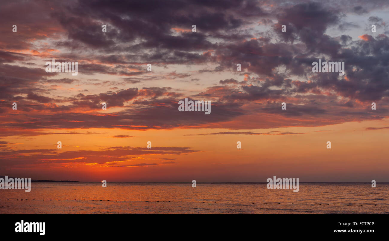 beautiful sunset at the beach Stock Photo - Alamy