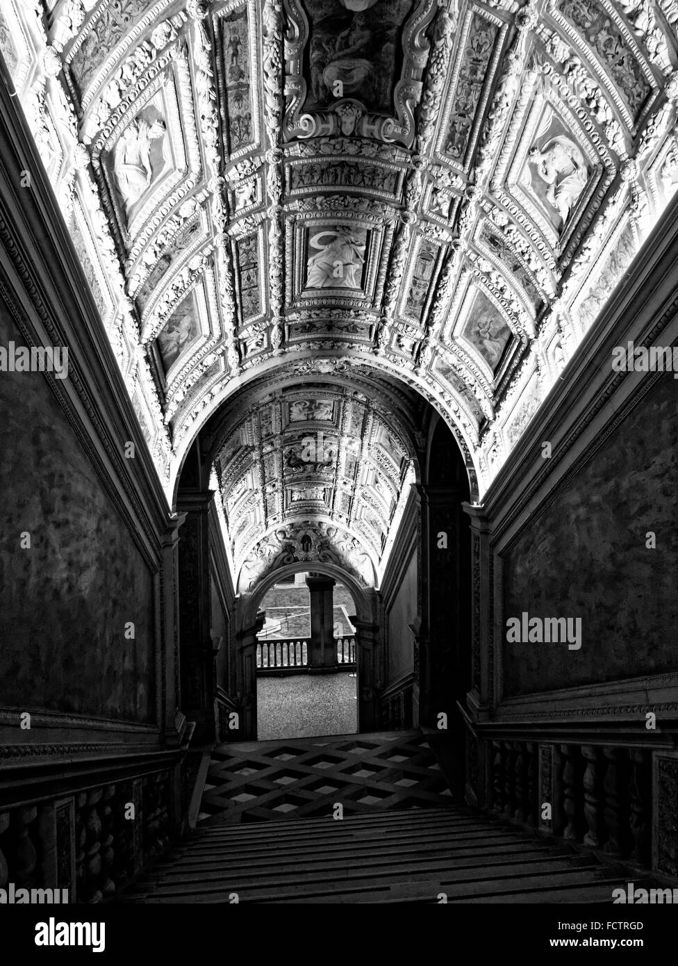 Italy, Veneto, Venice, Doges Palace interiors, the gold room Stock Photo
