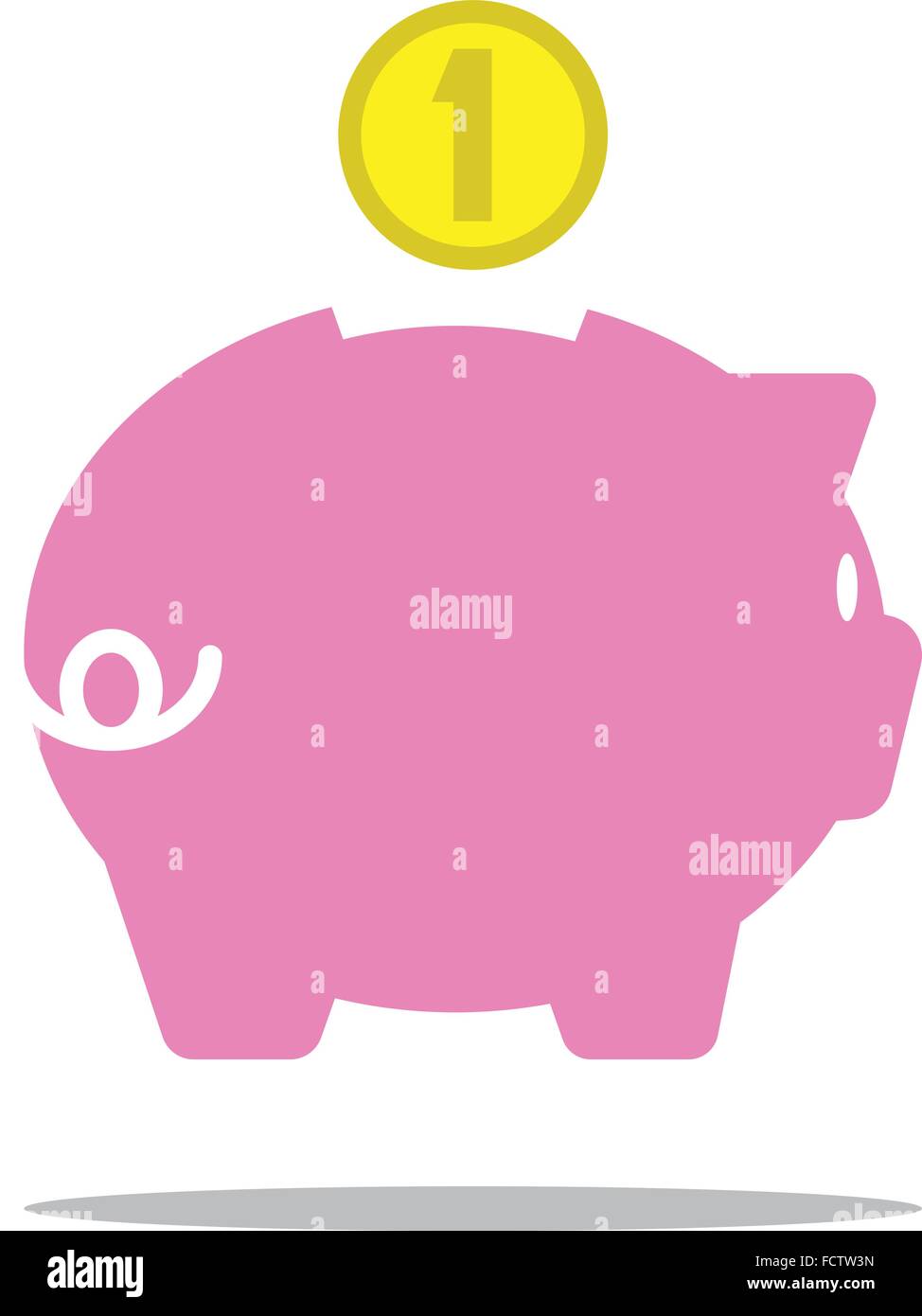 [EPS10] piggy bank icon flat style Stock Vector Image & Art - Alamy