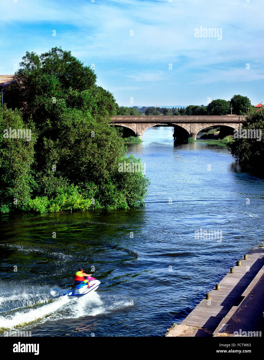 Jet Ski River Bann portadown County Armagh Stock Photo Alamy