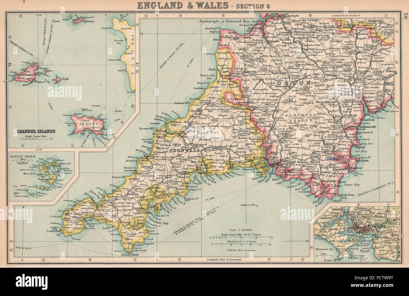 Map Of Cornwall England High Resolution Stock Photography And Images Alamy