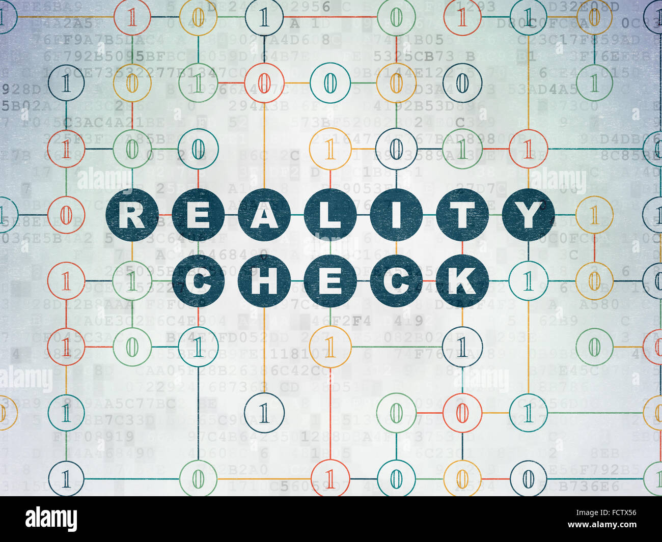 Reality Check Background Finance concept: Reality Check on Digital Paper background Stock Photo ...