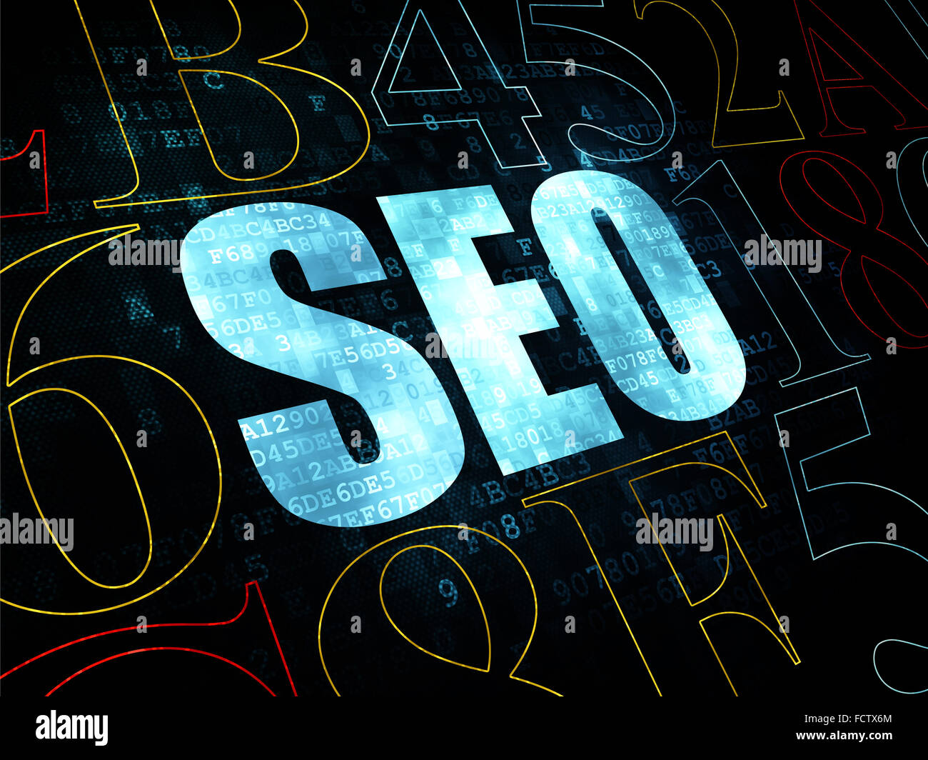 Web design concept: SEO on Digital background Stock Photo - Alamy