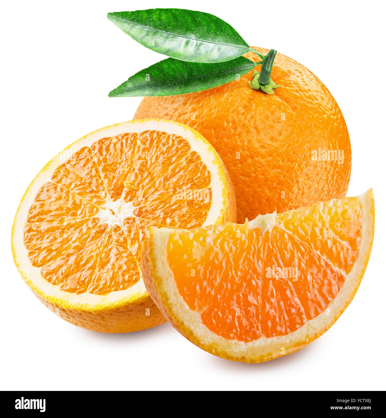 Orange fruit and slices. File contains clipping paths Stock Photo Alamy