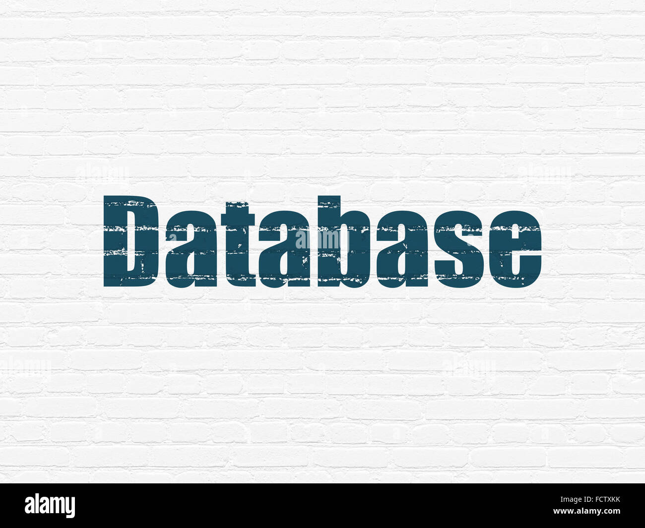 Database concept: Database on wall background Stock Photo - Alamy