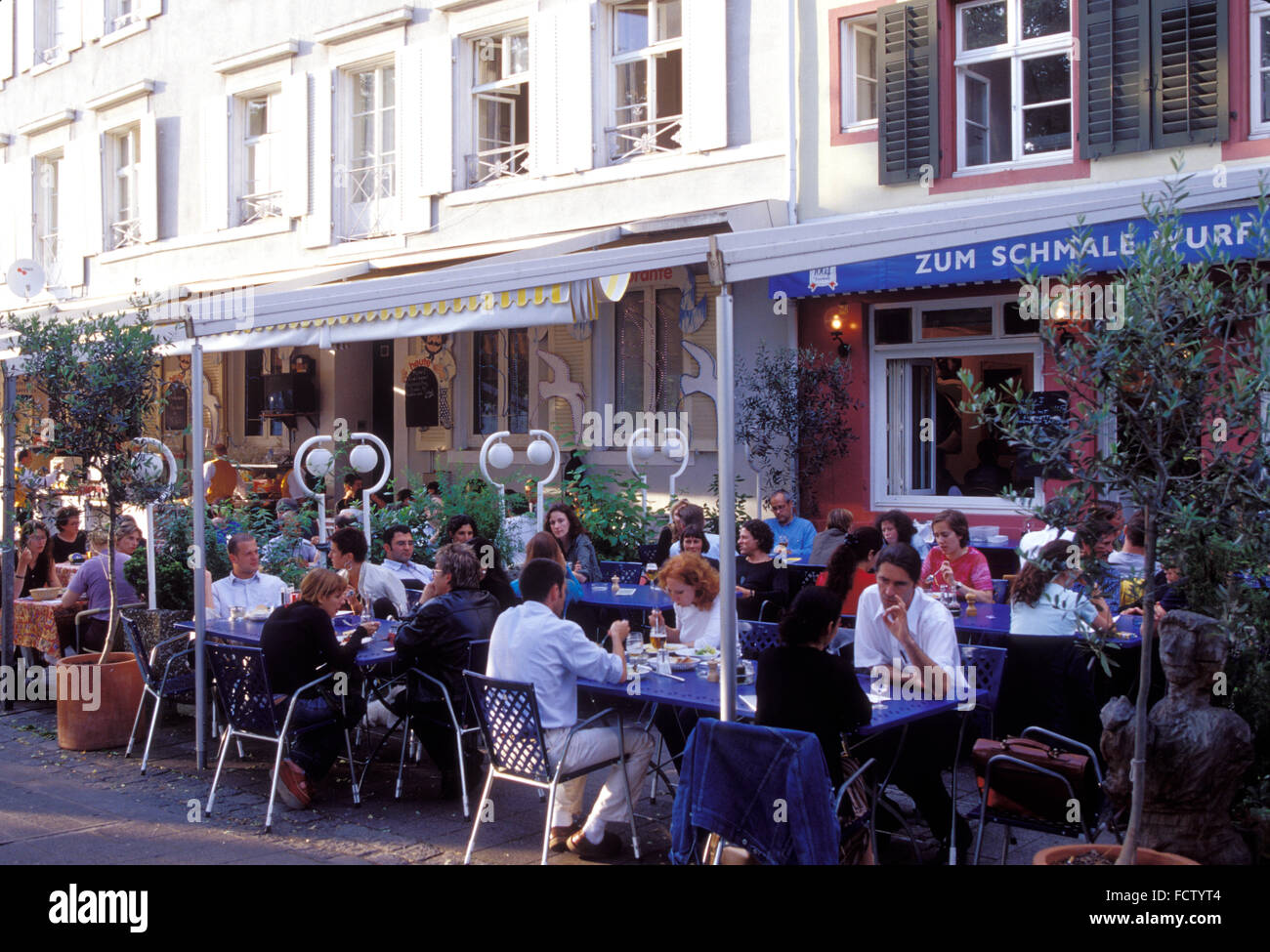 CHE, Switzerland, Basel, gastronomy at the street Oberer Rheinweg.  CHE, Schweiz, Basel, Gastronomie am Oberen Rheinweg. Stock Photo