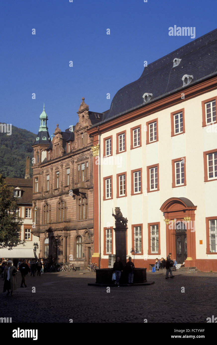 DEU, Germany, Heidelberg, the old university at the Universitaetsplatz at the old part of the town.  DEU, Deutschland, Heidelber Stock Photo