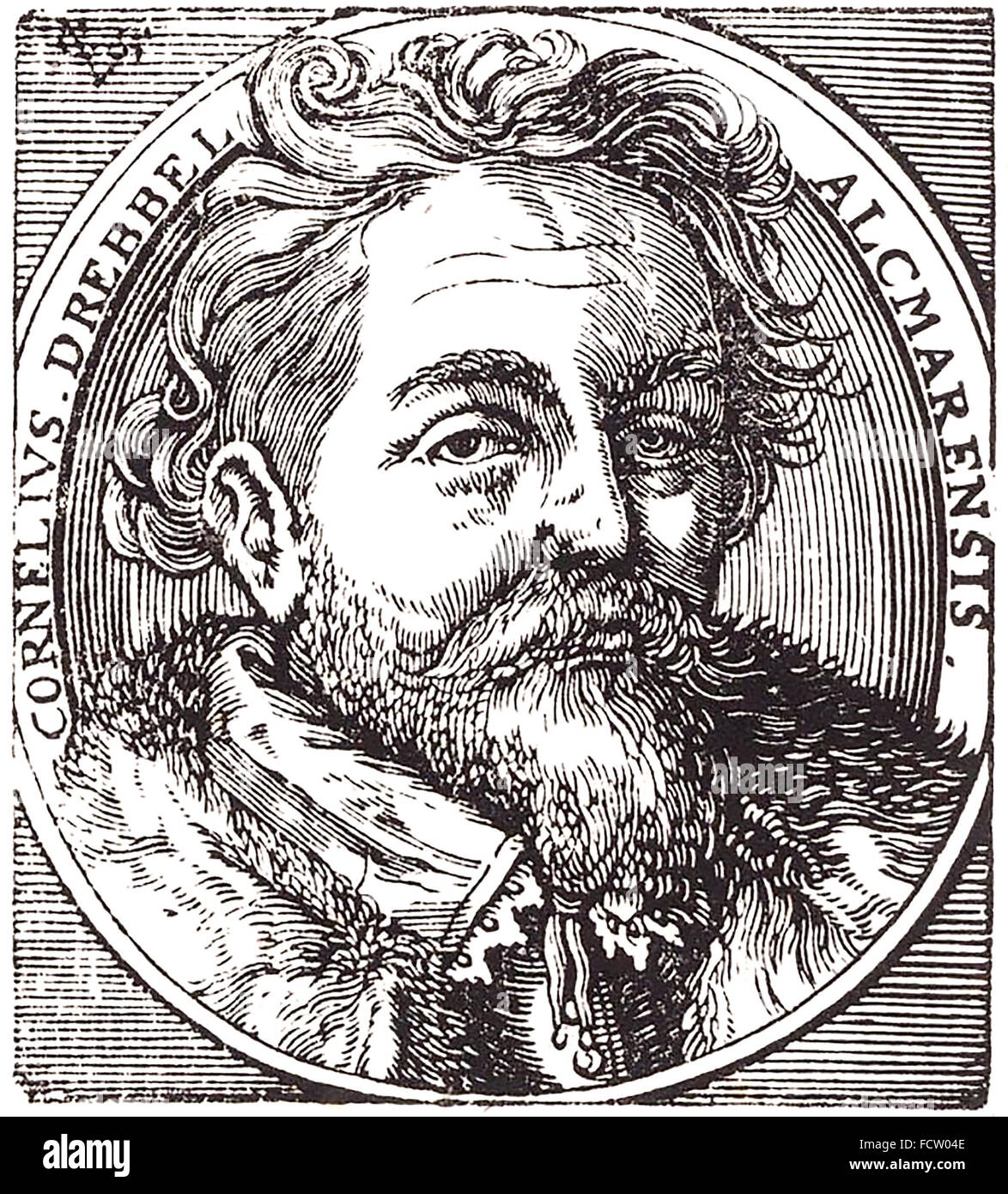 CORNELIUS DREBBEL (1572-1633) Dutch engineer who designed the first navigable submarine Stock Photo