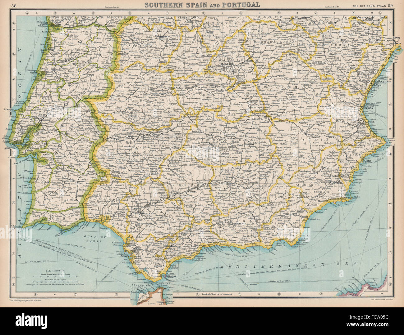 Southern spain map hi-res stock photography and images - Alamy