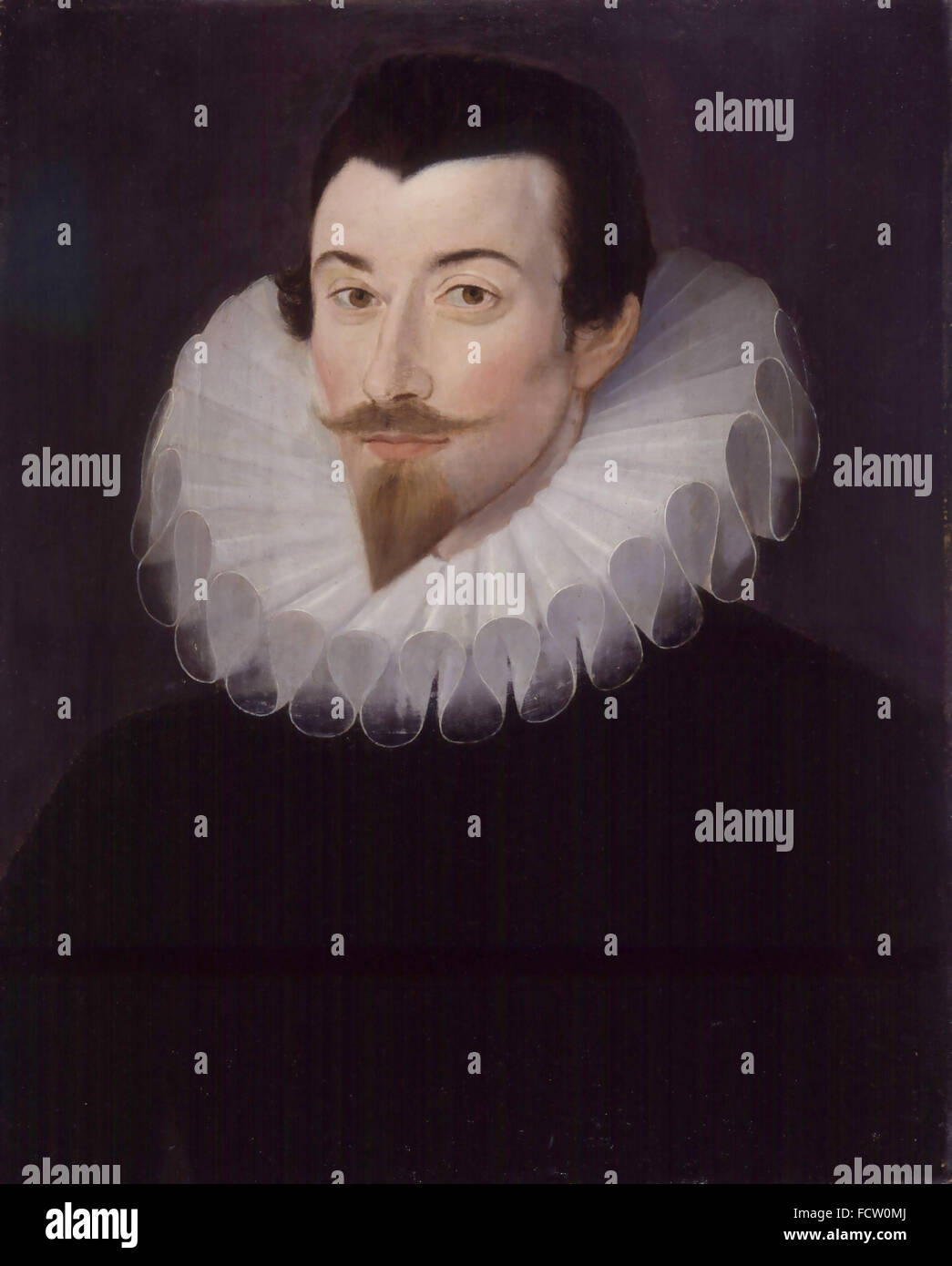 JOHN HARINGTON (1560-1612) English courtier and inventor of the flushing toilet Stock Photo