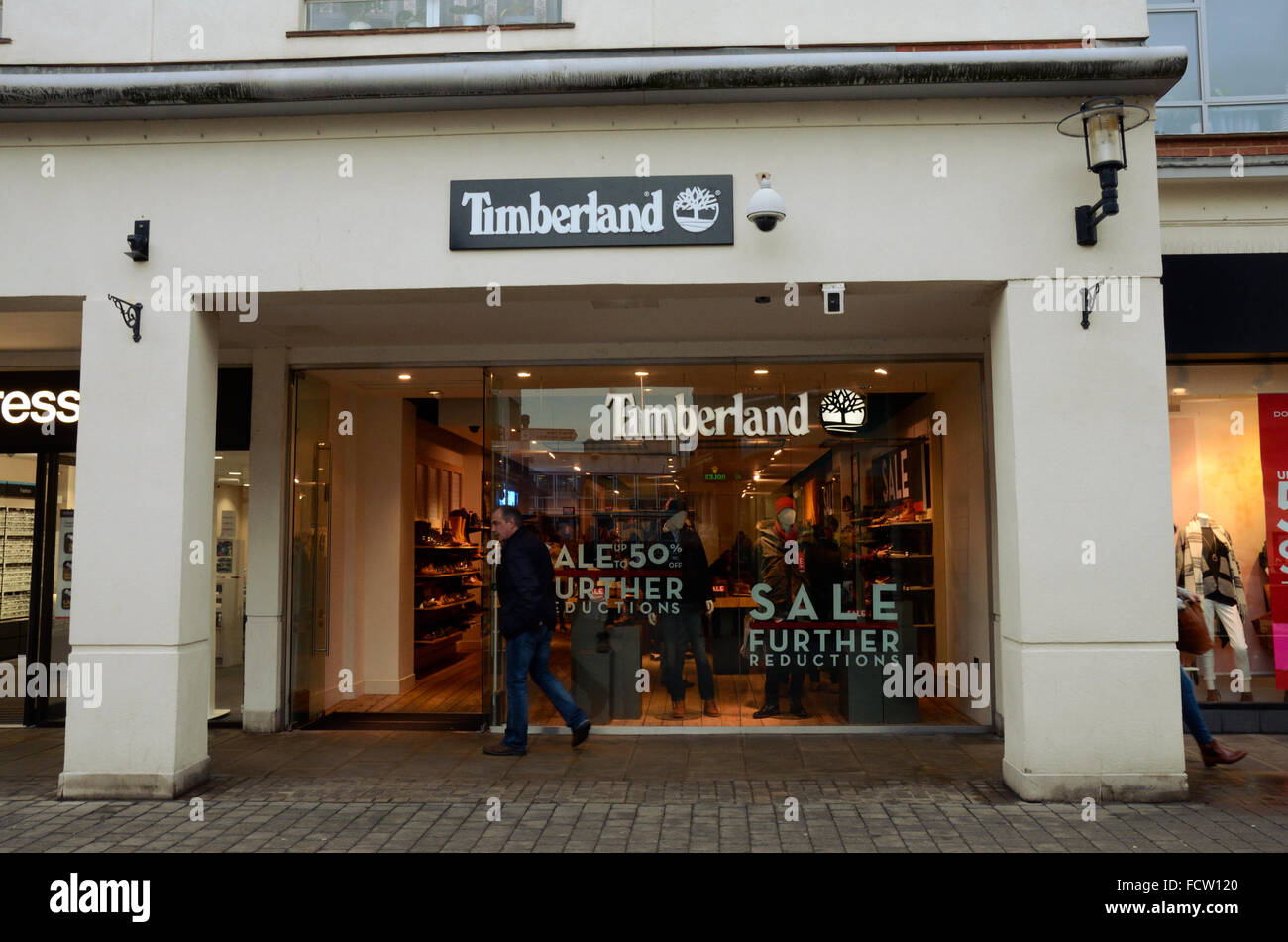 A view of the front of the Timberland store in Windsor, Berkshire Stock  Photo - Alamy