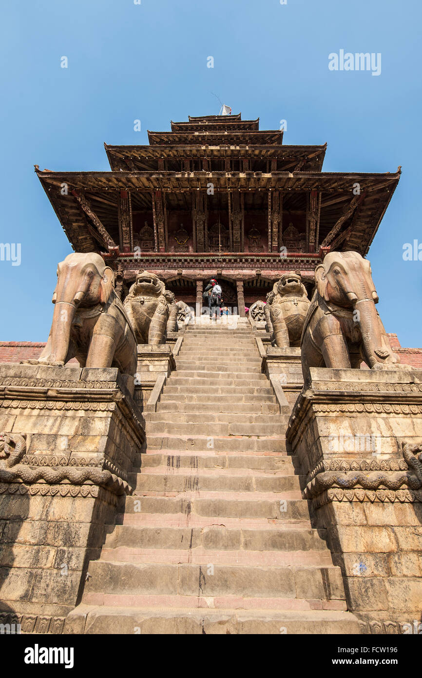 Nepal, Bhaktapur, temple Stock Photo