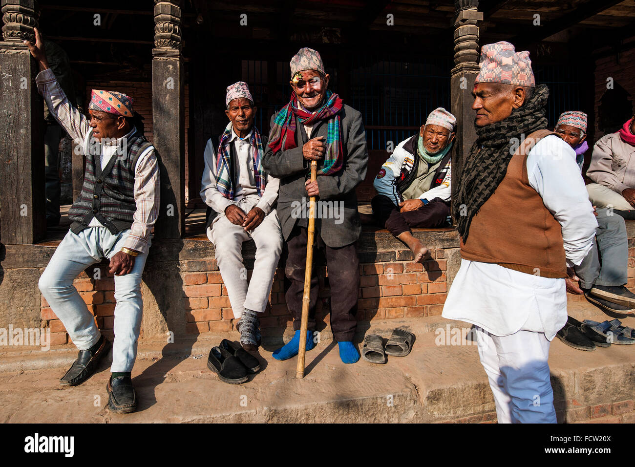 Nepal, Bhaktapur,folklore Stock Photo