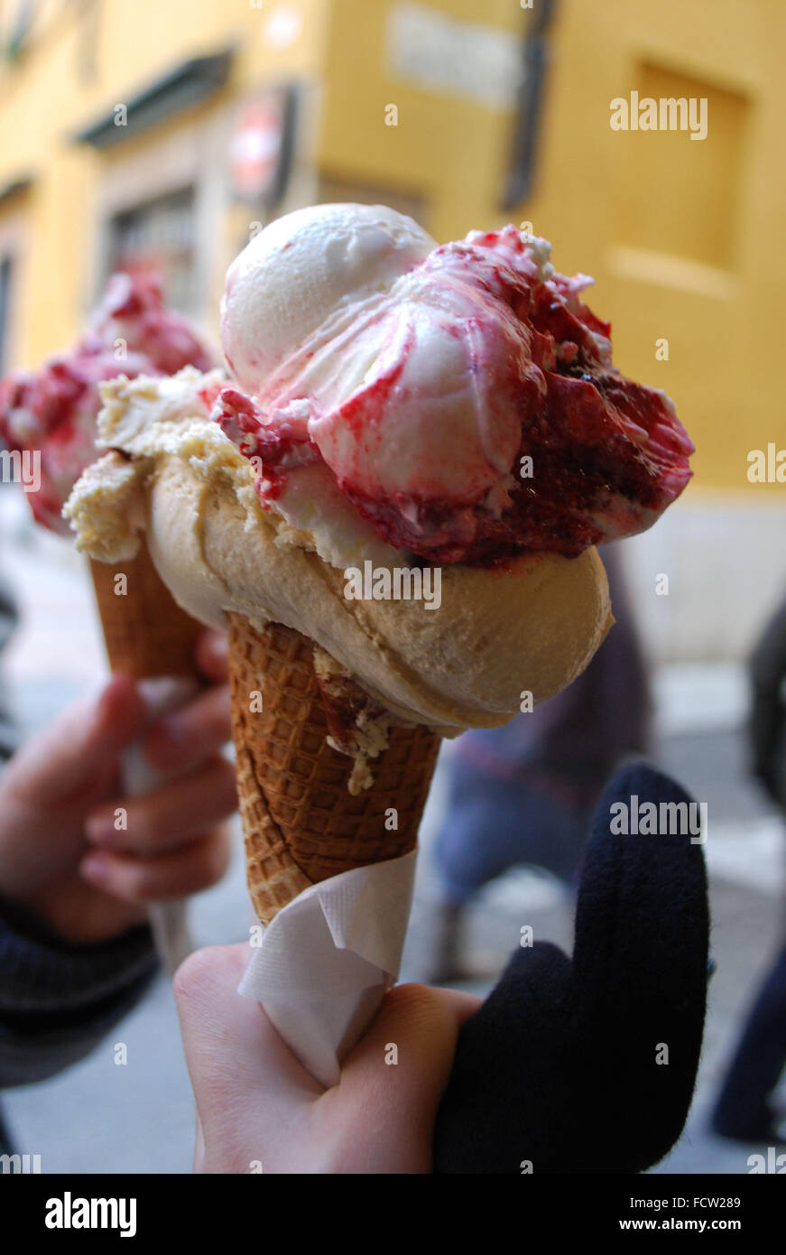 Italian ice cream, gelato Stock Photo