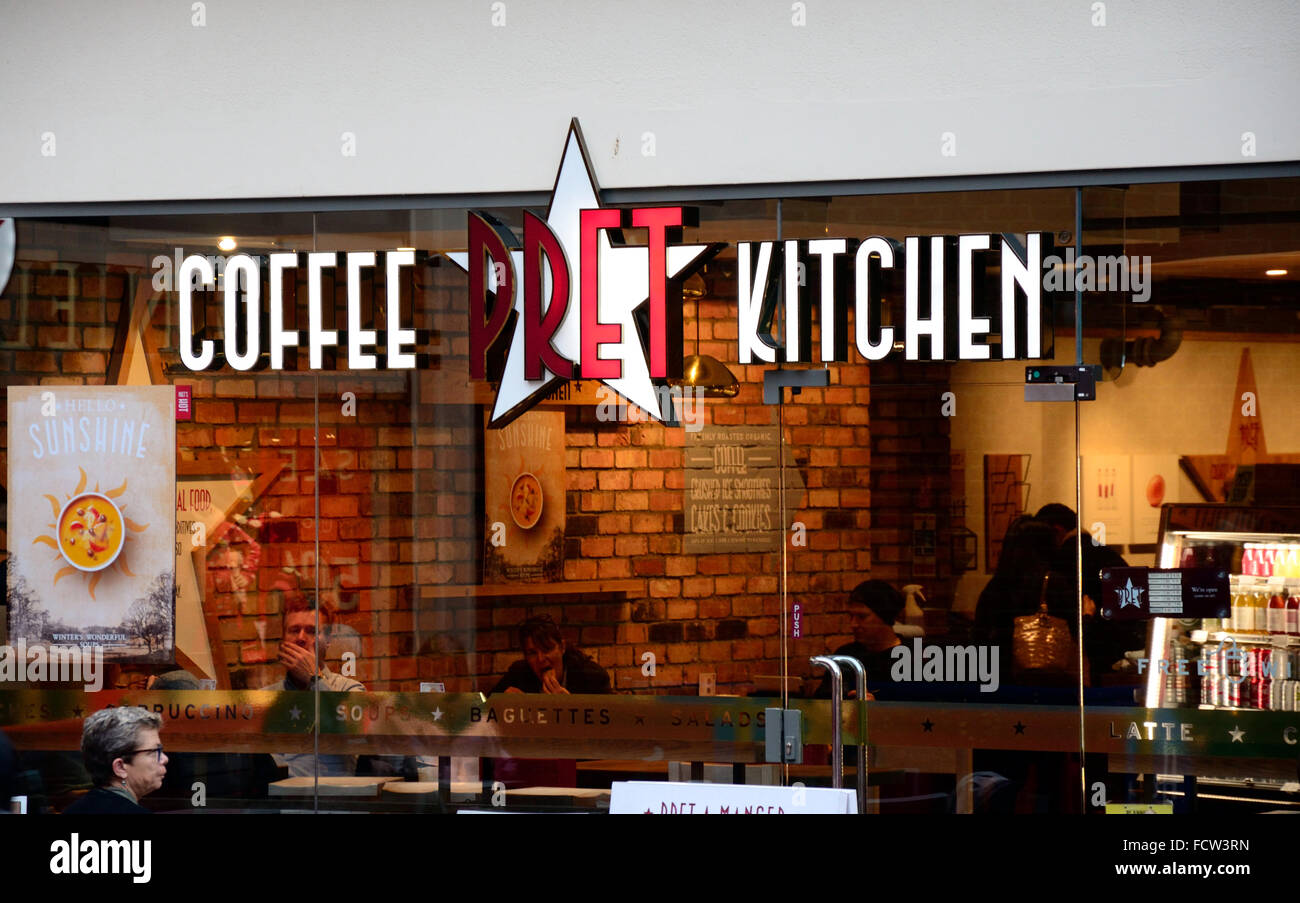 The Pret a Manger coffee shop in Windsor, Berkshire. Stock Photo