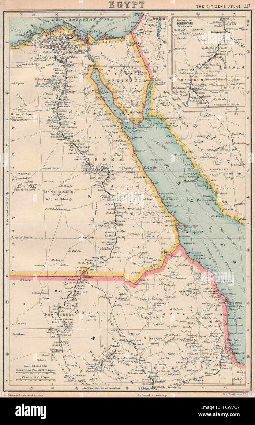 Nile valley map hi-res stock photography and images - Alamy