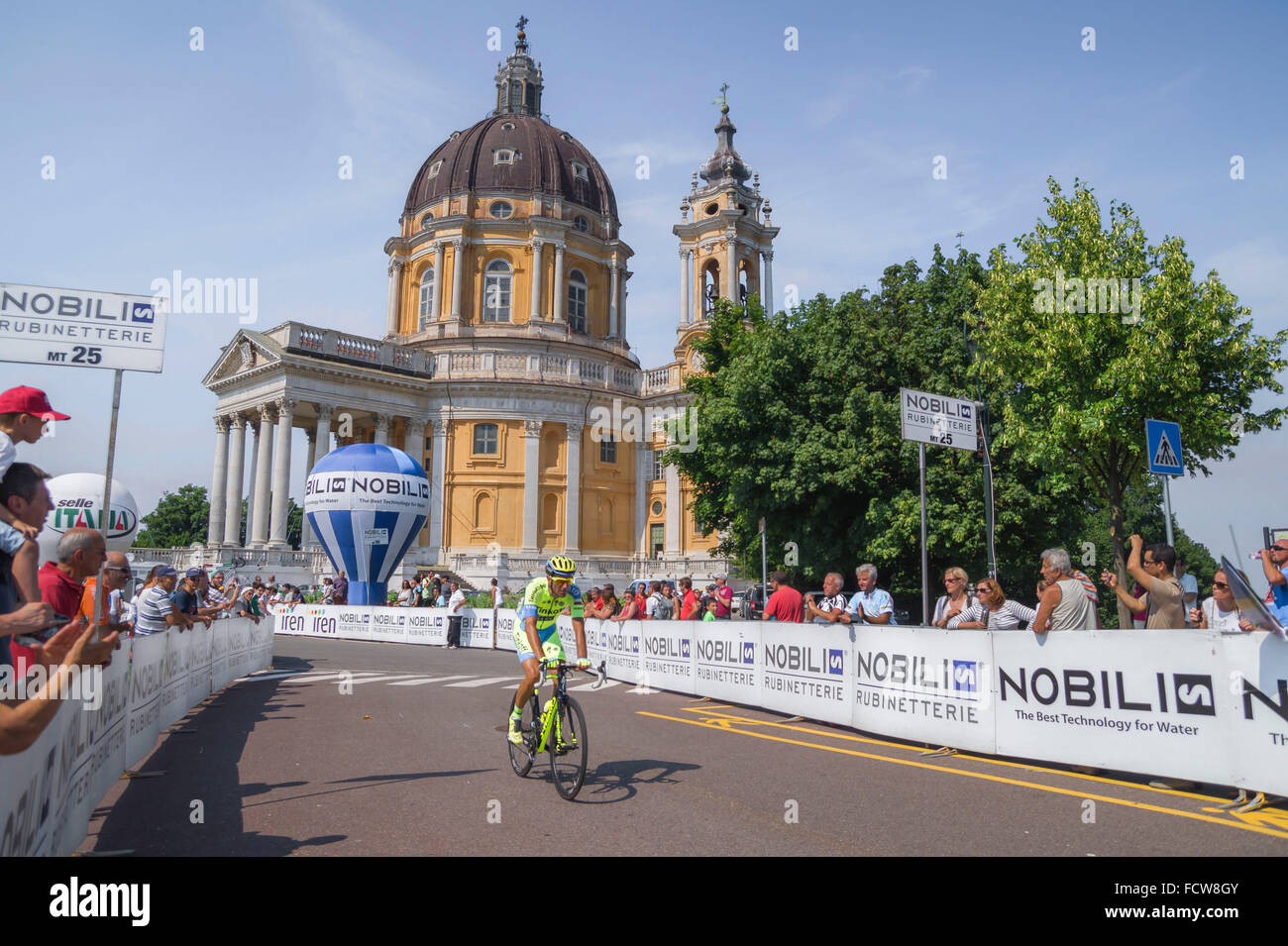 Images from the edition of the Cycling Italian Championship 2015 Stock Photo