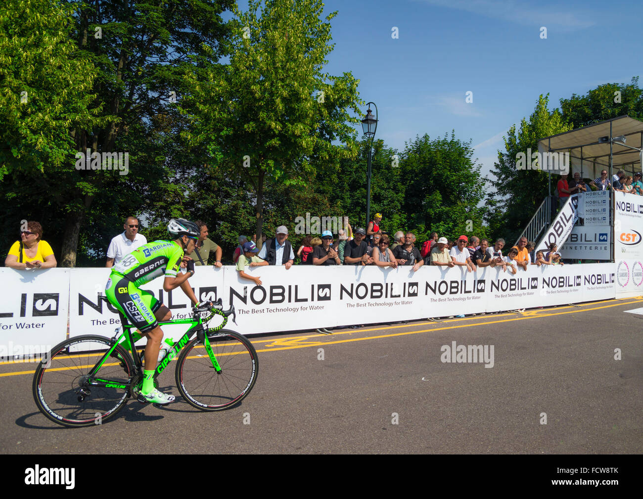 Images from the edition of the Cycling Italian Championship 2015 Stock Photo