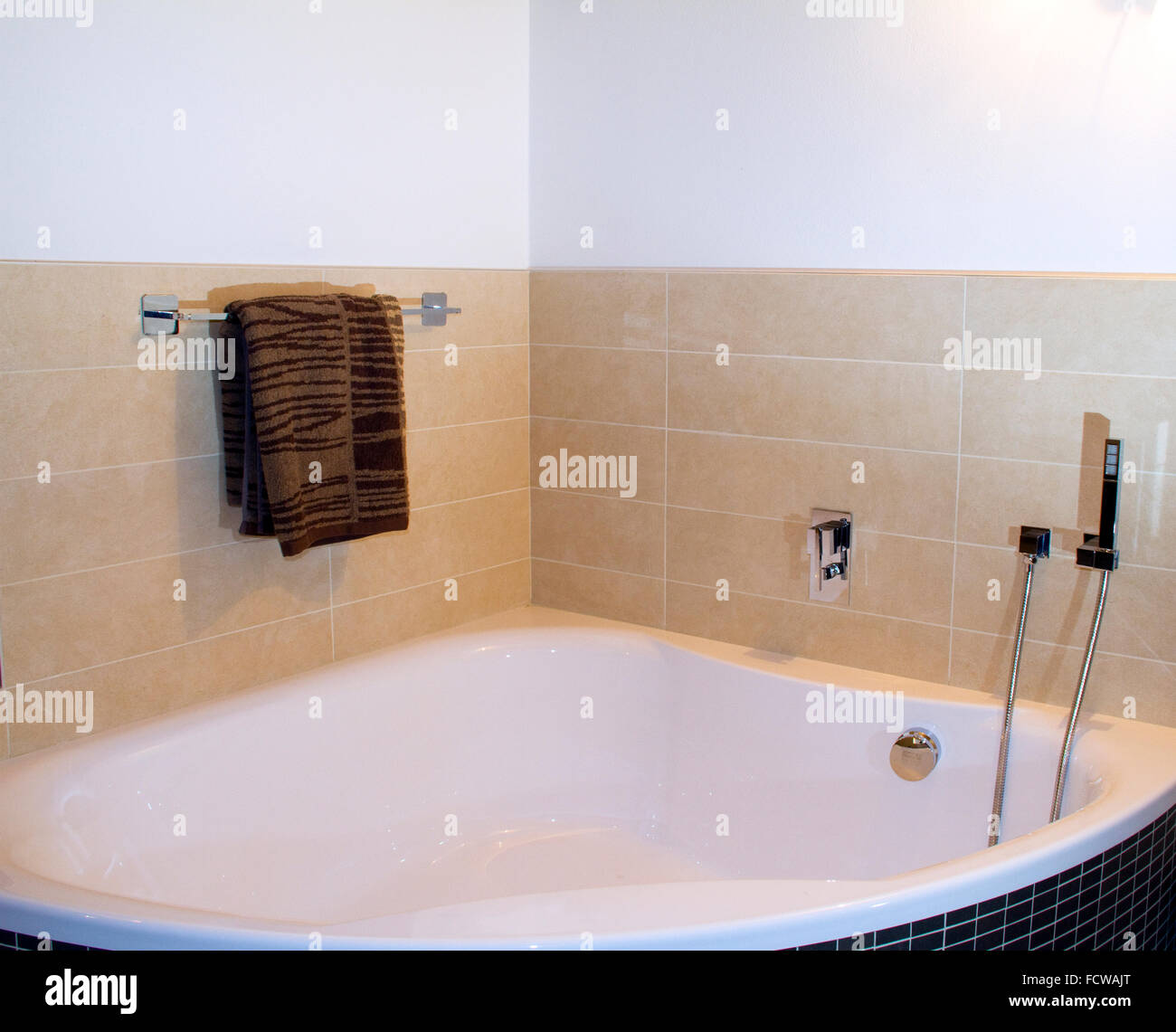 A modern bathroom with jacuzzi Stock Photo Alamy