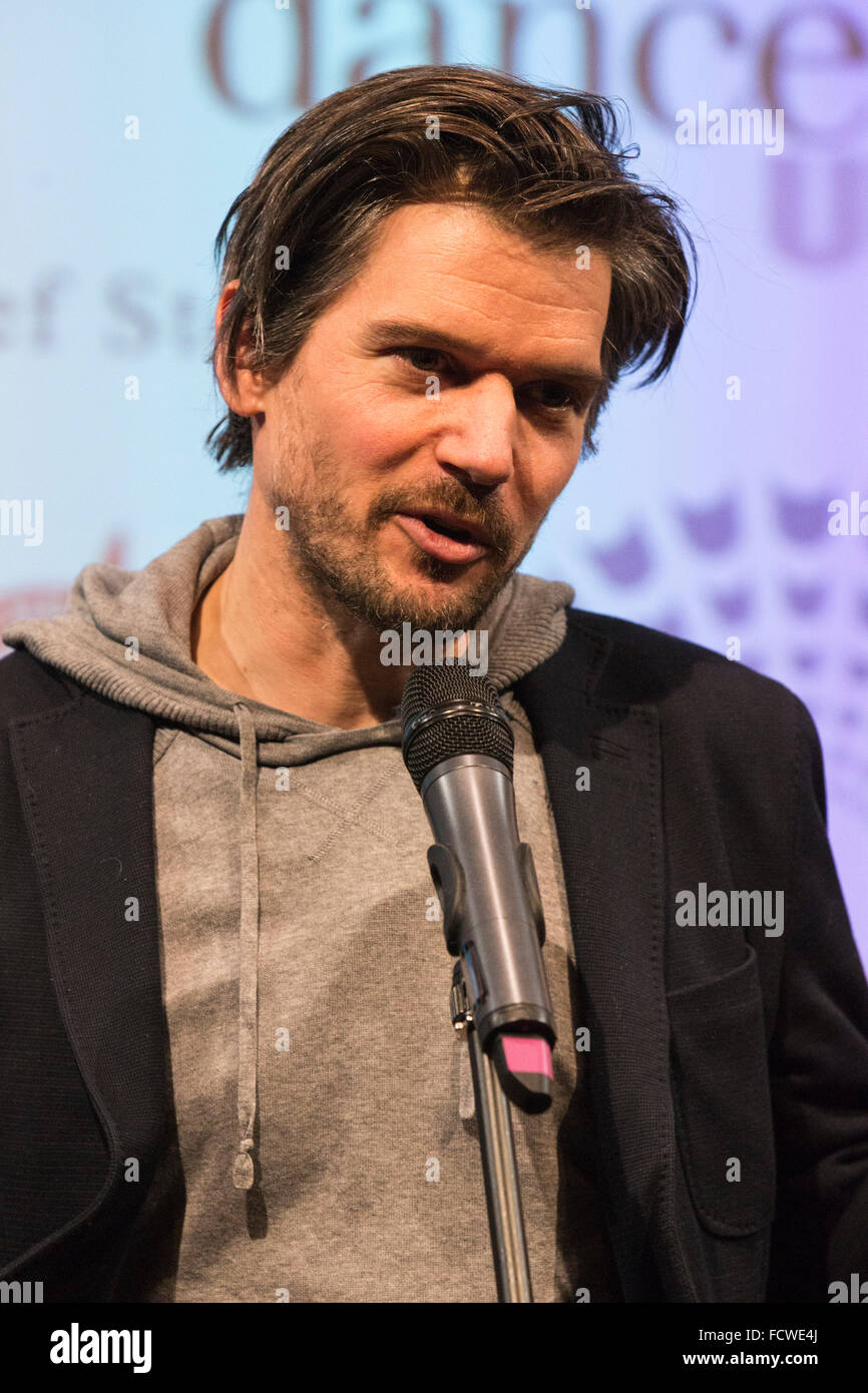 London, UK. 25 January 2015. Ben Duke, winner of the Outstanding Male ...
