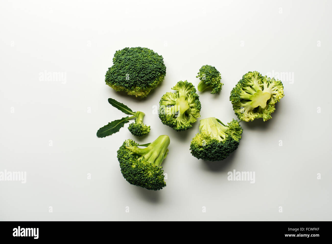 Fresh raw broccoli isolated on a white background Stock Photo Alamy