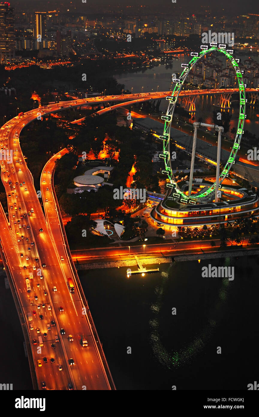 Singapore flyer bird's eye view hi-res stock photography and images - Alamy