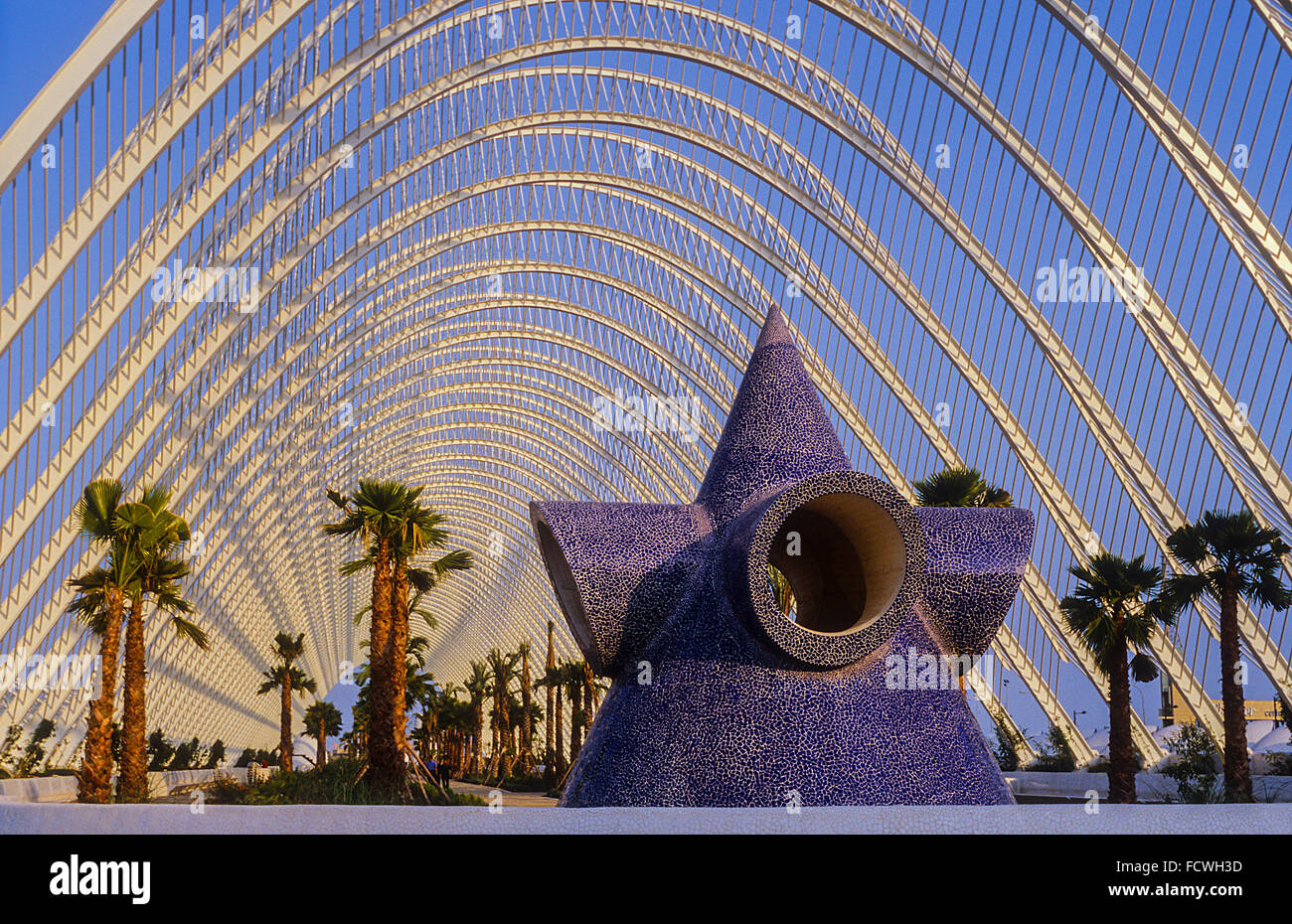 The Umbracle,City of Arts and Sciences, by S. Calatrava. Valencia. Spain Stock Photo