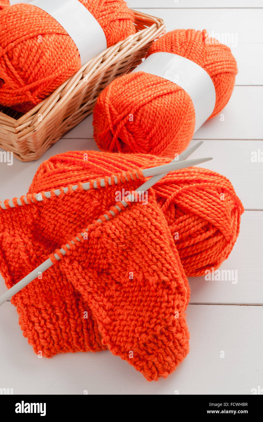 Orange yarn ball over white Stock Photo by ©ivelin 1783561