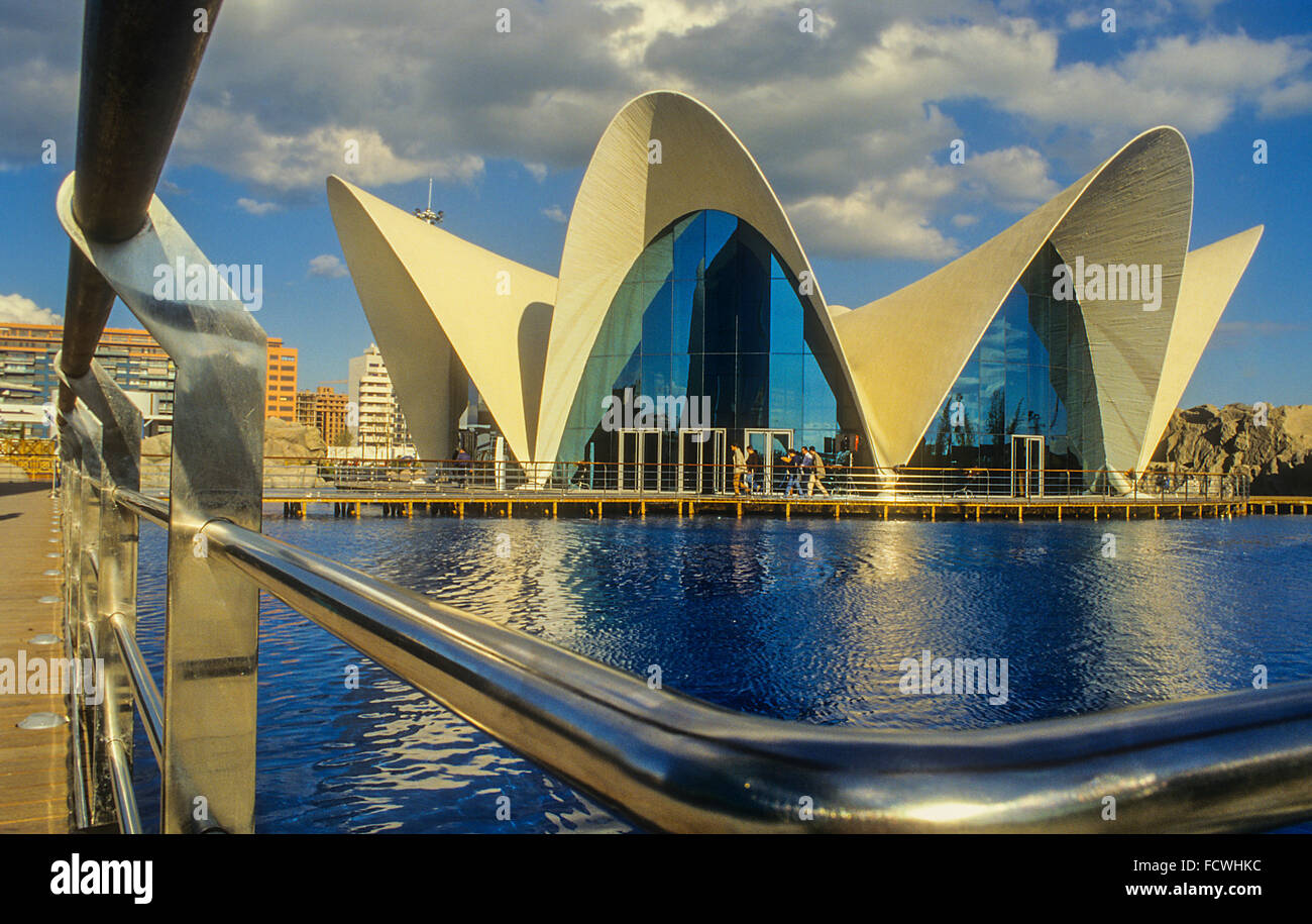 Oceanografic by Félix Candela, in City of Arts and Sciences by S. Calatrava. Valencia. Spain Stock Photo