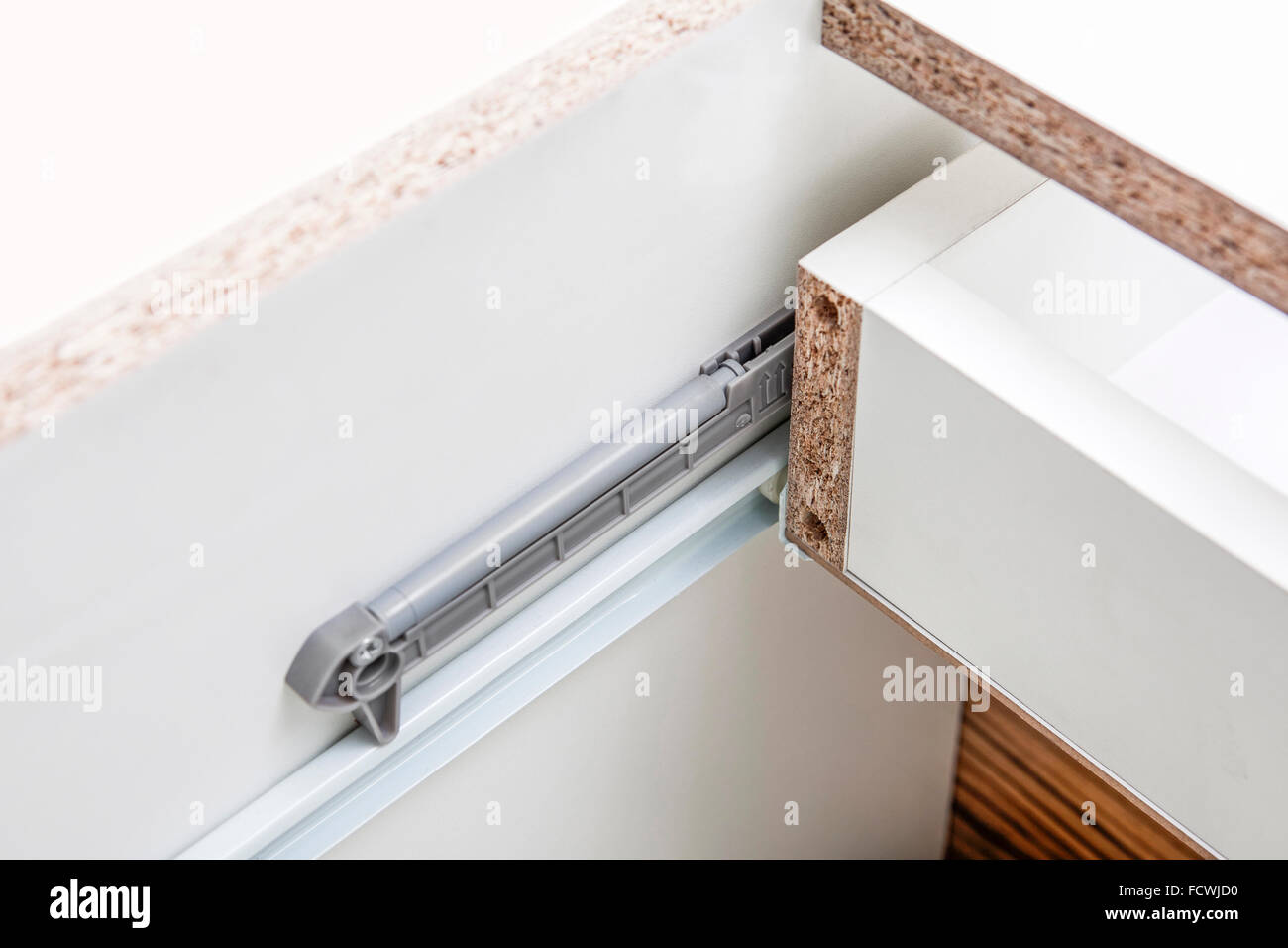 Undermount Drawer Slides Glides Closeup Detail Furniture